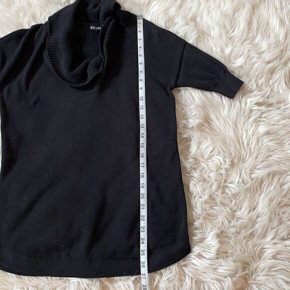 Express Black Short Sleeve Cowl Neck Knit Pullover Sweater (Size:XS) - Picture 8 of 13